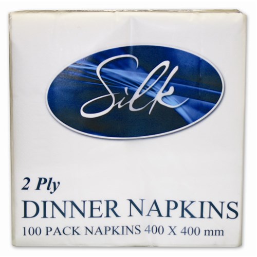 NAPKIN 2PLY DINNER WHITE SILK 100S(10) # BD2W BEYOND