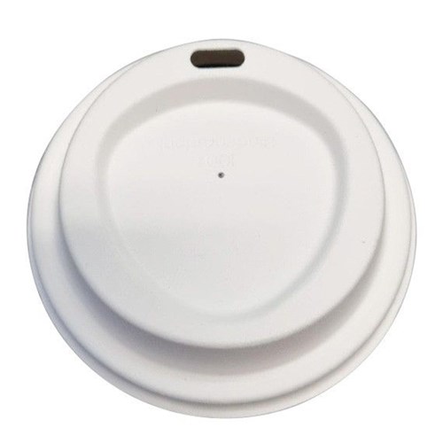 LID NATURAL FIBRE WHITE FIT 90MM CUP 50S(20) # EC-LTB90 ENVIROCHOICE