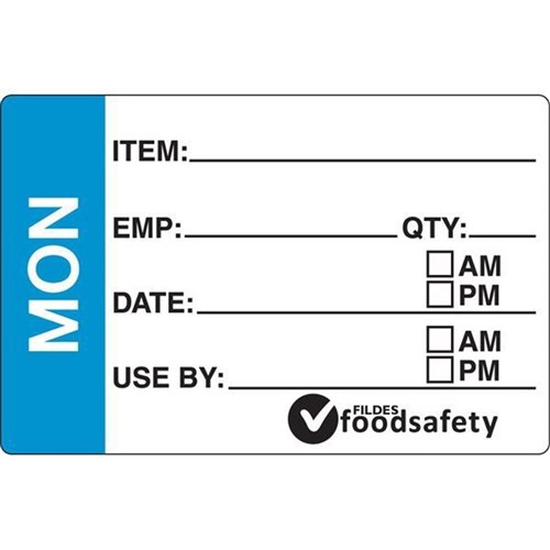 LABEL PREP (49X75MM) MONDAY DISSOLVABLE 250S #32100 FILDES