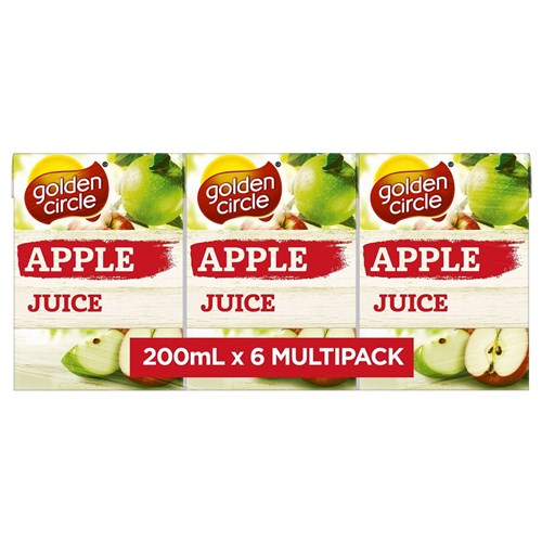 JUICE APPLE NO ADDED SUGAR (4 X 6 X 200ML) # 19140 GOLDEN CIRCLE