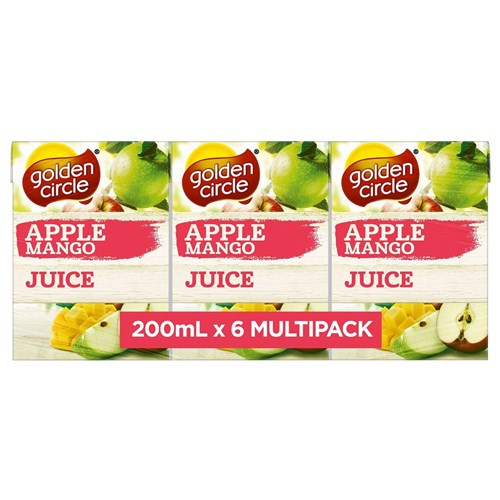 JUICE APPLE MANGO NO ADDED SUGAR (4 X 6 X 200ML) # 19142 GOLDEN CIRCLE