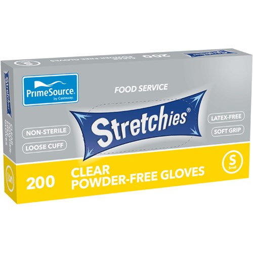 GLOVE SMALL STRETCHIES ELASTIC POWDER FREE 200S(10) # PS-SEG-SML PRIME SOURCE