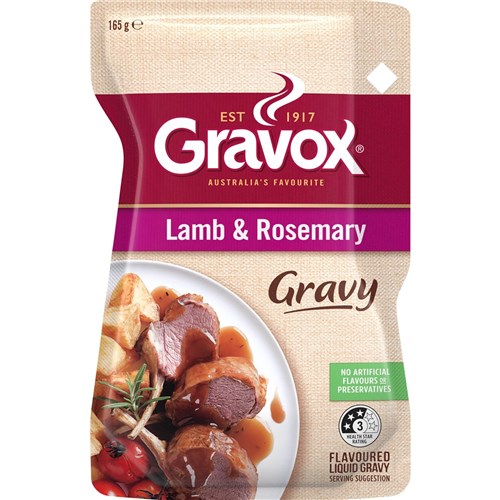 GRAVY LAMB & ROSEMARY POUCH (8 X 165GM( # 203114 GRAVOX