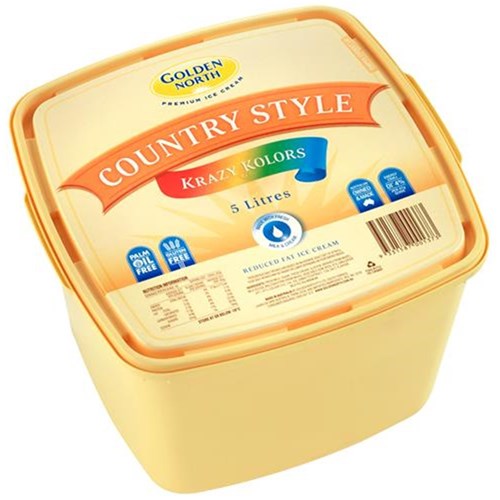 ICECREAM SIMPLY INDULGE KRAZY KOLORS 5LT # 27596 GOLDEN NORTH