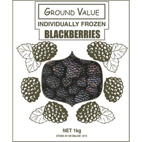 BLACKBERRIES IQF 1KG(10) # BLACKB-GV-10X1 GROUND VALUE