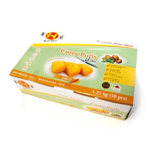 CURRY PUFF HALF MOON (MILD) 50 X 25GM (8) # 1562 HAKKA