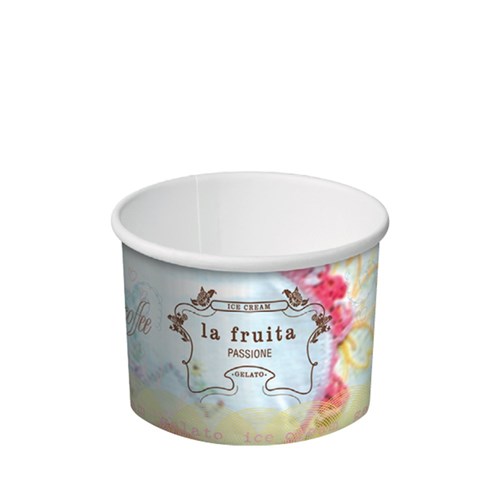 CUP ICECREAM GELATO 4OZ LA FRUITA  1000S (50 X 20) # CA - IC4 MPM