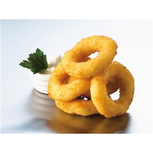 SQUID RING FORMED CRUMBED 1KG(5) # 45098 CAPTAINS CATCH