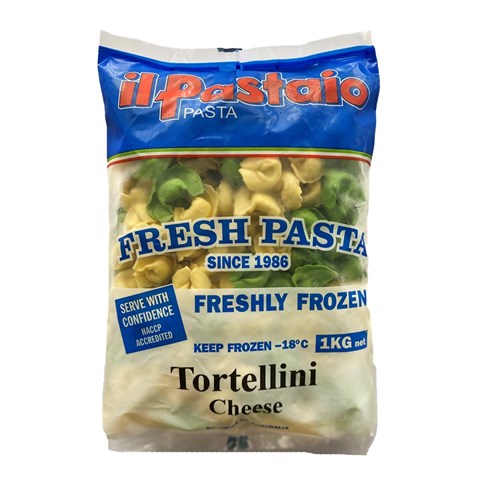 PASTA TORTELLINI GREEN & WHITE CHEESE SPINACH 1KG(6) # TCGW1 IL PASTAIO