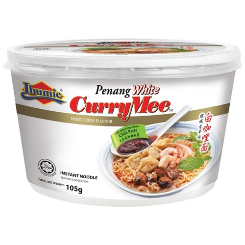 NOODLE BOWL PENANG WHITE CURRY MEE (6 X 105GM) # EBNWCI IBUMIE
