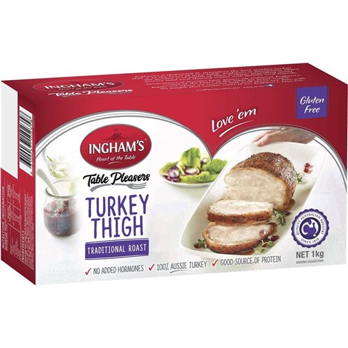 TURKEY THIGH ROAST 1KG (6) #7630800 INGHAMS