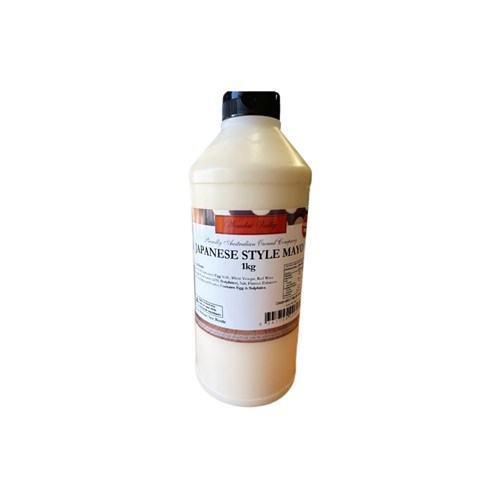 MAYONNAISE JAPANESE G/FREE 1KG (6) # JAPMAY01 WOMBAT VALLEY FOODS