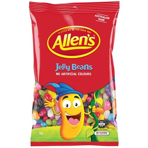 LOLLY JELLY BEANS 1KG(6) # 12256783 ALLENS