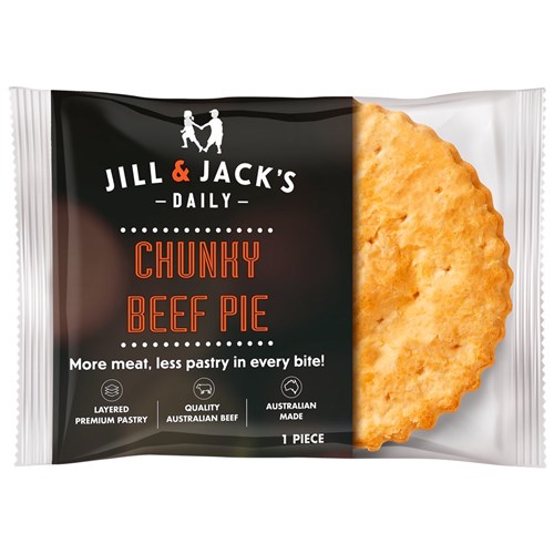 PIE CHUNKY BEEF HEAT IN BAG (12 X 200GM) # 1101684 JILL & JACK