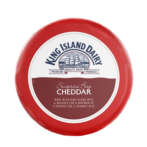 CHEESE CHEDDAR SURPRISE BAY R/W APPROX 2.8KG # 1012165 KING ISLAND