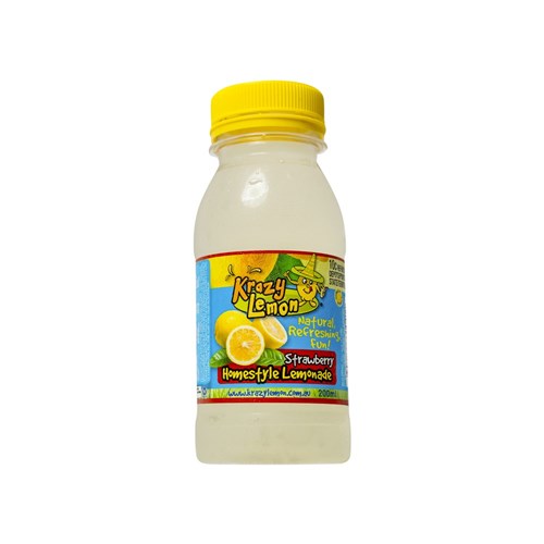 LEMONADE WITH STRAWBERRY CLASSIC HOMESTYLE (10 X 200ML) # KRASTRAW200 KRAZY LEMON