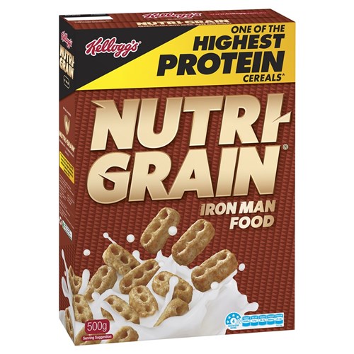 CEREAL NUTRI GRAIN 500GM(16) # 1005553732 KELLOGGS