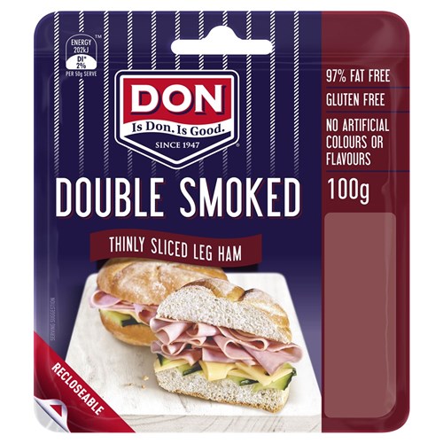 HAM DOUBLE SMOKED SHAVED GF 100GM (12) #31090 KRC