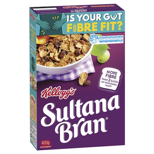 CEREAL SULTANA BRAN 420GM(12) # 1005553636 KELLOGGS