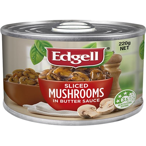 MUSHROOM IN BUTTER SAUCE 220GM (12) # 42702 EDGELL