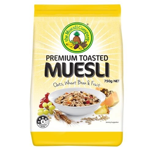 MUESLI TOASTED 750GM(6) # TMWF/750 MUESLI COMPANY