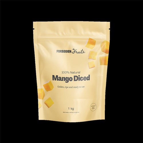 MANGO DICED FROZEN 20MM 1KG (10) # SI0240 FORBIDDEN FRUIT