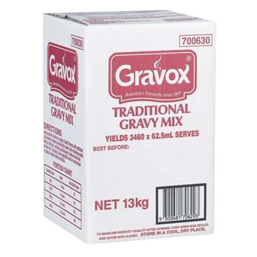 GRAVY MIX TRADITIONAL 13KG #700630 GRAVOX