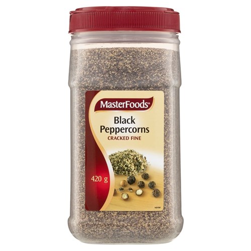 PEPPER BLACK CRACKED FINE 420GM(6) # 303783 MASTERFOODS