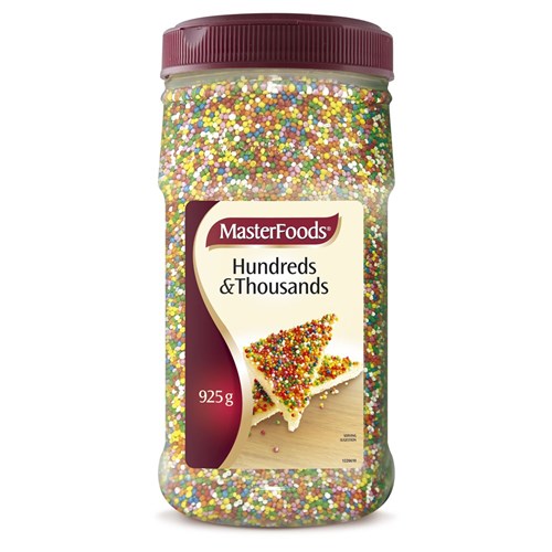 CAKE SPRINKLE TOPS 100 & 1000S 925GM(6) # 156935 MASTERFOODS