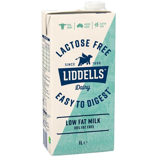 MILK LACTOSE FREE UHT LOW FAT 1KG(12) # 1001838 LIDDELLS