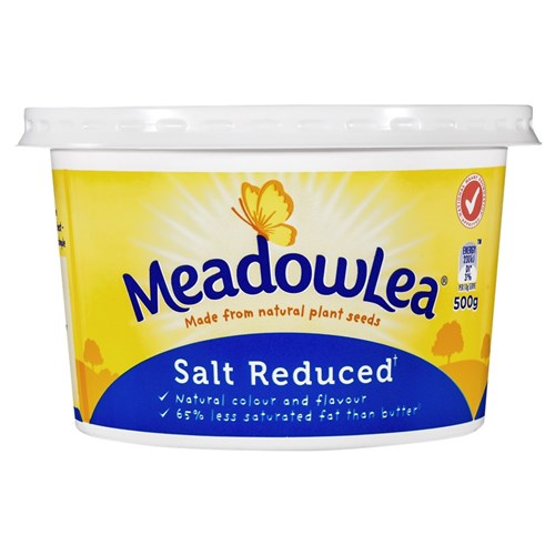 MARGARINE SALT REDUCED 500GM(12) # 0107111 MEADOWLEA