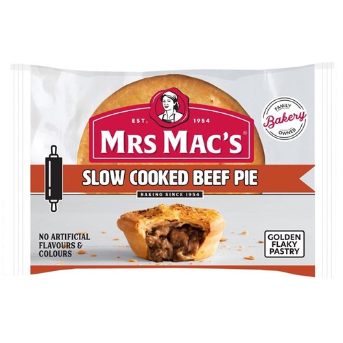 PIE SLOW COOKED BEEF SB (12 X 175GM) # 13312 MRS MACS