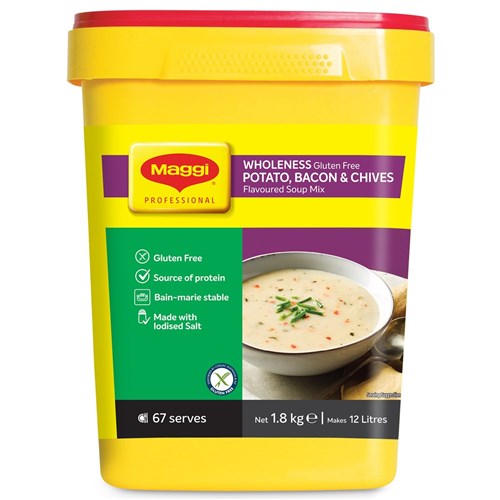 SOUP MIX POTATO BACON CHIVES GF WHOLENESS 1.8KG(6) # 12494110 MAGGI