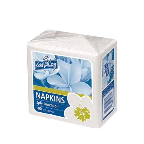 NAPKIN 2PLY LUNCH WHITE 100S(20) # CA-NAPL2PW CASTAWAY