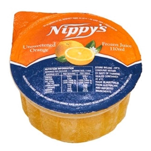 JUICE CUP ORANGE UNSWEETENED FROZEN (96 X 110ML) # US110-C  NIPPYS