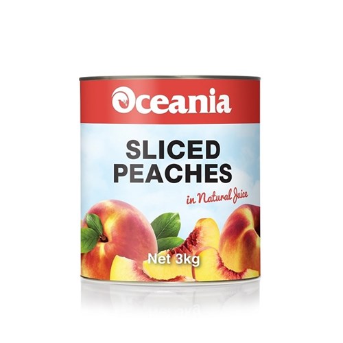 PEACH SLICED NATURAL JUICE 3KG(3) # 303336 OCEANIA