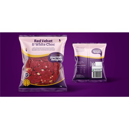 COOKIES RED VELVET & WHITE CHOC GF (6 X 11 X 56GM) # 1-897 PRIESTLEYS
