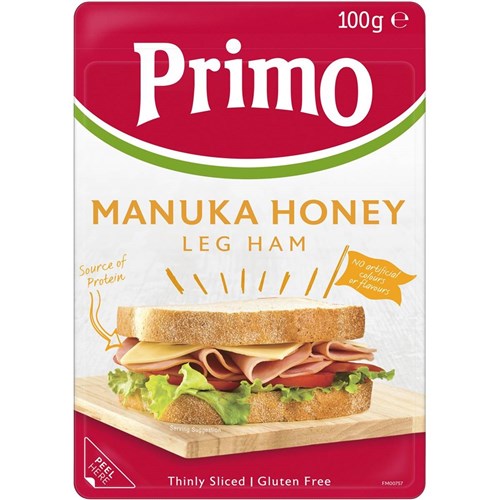 HAM HONEY THINLY SLICED P/P (8 X 100GM) #01551 PRIMO