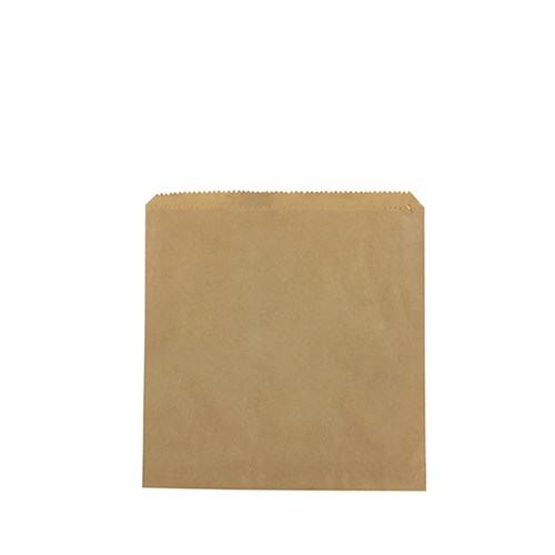 BAG PAPER BROWN 2 SQUARE (200MM X 200MM) 500S # PB-BF02W CASTAWAY