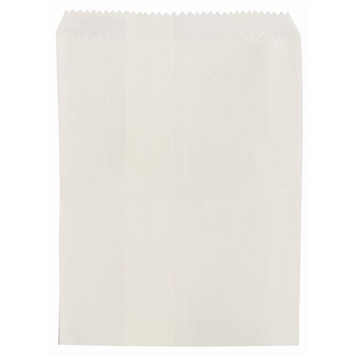 BAG WHITE PAPER FLAT #1/2 LOLLY (160MM X 115MM) 1000S # CA-WF1/2 CASTAWAY