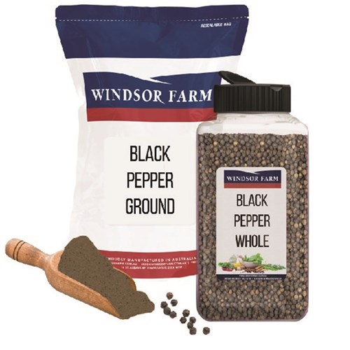 PEPPER BLACK WHOLE 1KG ( 10 ) #PEPP419SS-1 WINDSOR FARM