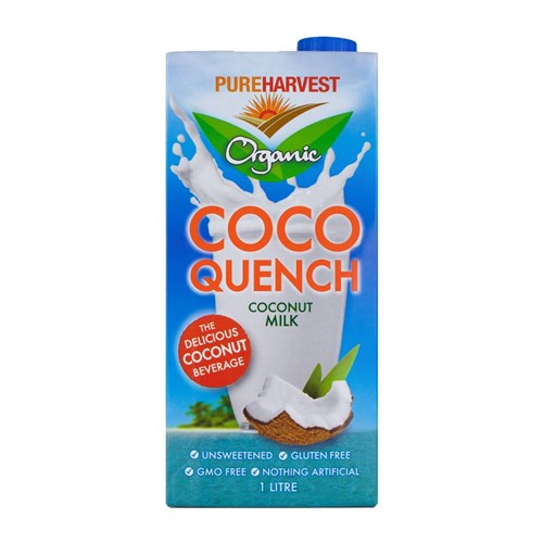 COCONUT MILK COCO QUENCH 1LT(12) PURE HARVEST