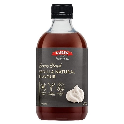 FLAVOUR NATURAL VANILLA BAKERS BLEND 500ML(12) # 1-96-000538 QUEEN