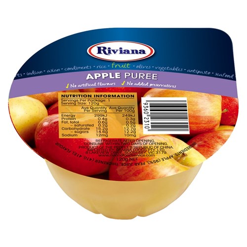 PUREE APPLE PC (48 X 120GM) # 2426215 RIVIANA