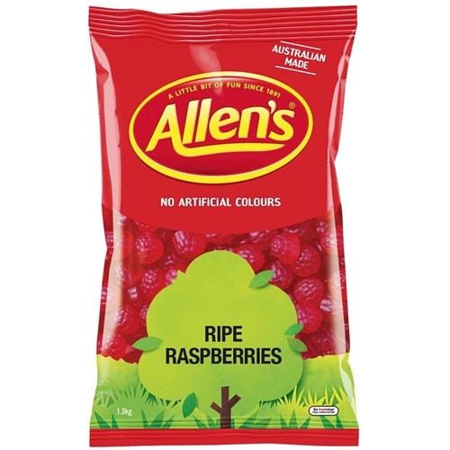 LOLLY RASPBERRIES RIPE 1.3KG(6) # 109107 ALLENS