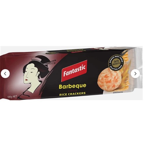CRACKERS RICE BBQ CHICKEN #391 100GM(12) # 75039134 FANTASTIC