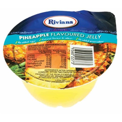 JELLY CUP PINEAPPLE (48 X 120GM) # 2447597 RIVIANA
