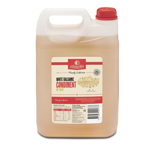 VINEGAR BALSAMIC WHITE 5LT(2) # WBVIN2 SANDHURST