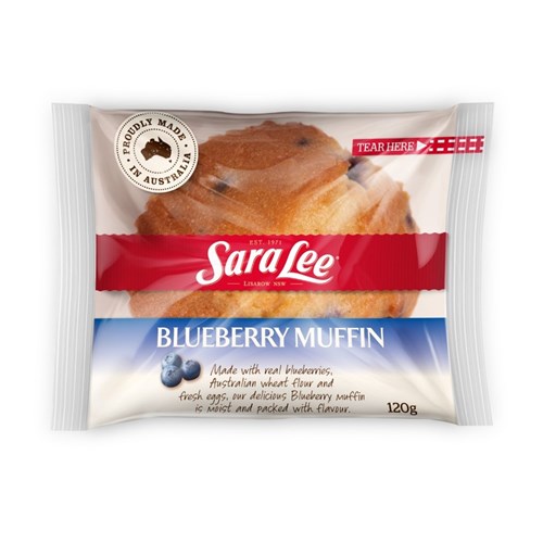 MUFFIN WRAPPED BLUEBERRY (15 X 120GM) (3) # 7130 SARA LEE