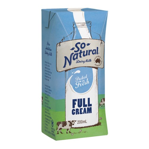 MILK FULL CREAM UHT BLUE/WHITE 1LT(12) # 5717 SO NATURAL